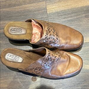 Naot Brown Leather Slip-On Loafers